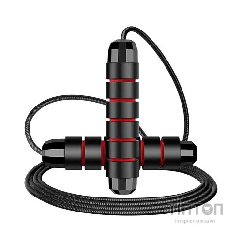Скакалка PowerPlay 4210 швидкісна Чорна (PP_4210_Black/Red)
