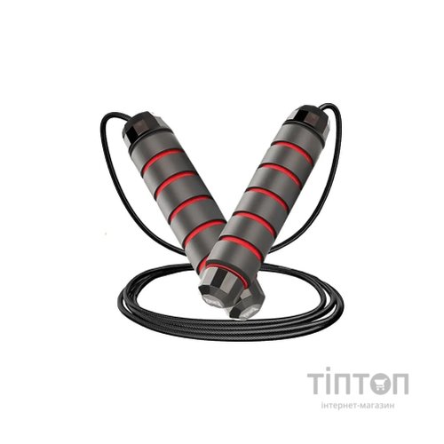 Скакалка PowerPlay 4210 швидкісна Чорна (PP_4210_Black/Red)