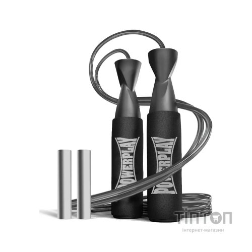 Скакалка PowerPlay 4211 швидкісна 120г х 2 Чорна (PP_4211)