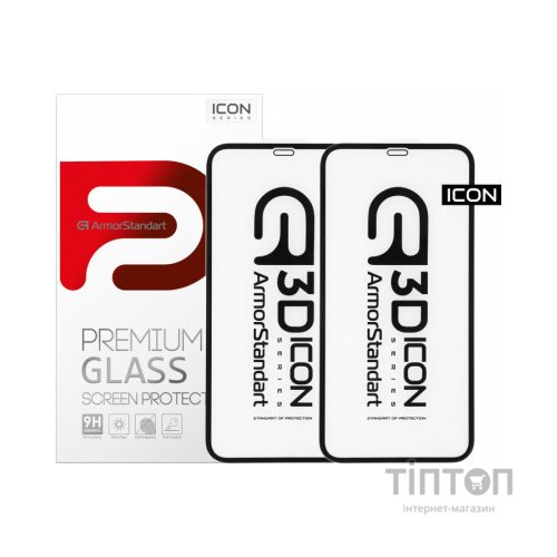 Скло захисне Armorstandart Icon 3D iPhone 11Pro Max/XS Max Black 2шт (ARM56214-GI3D-BK)
