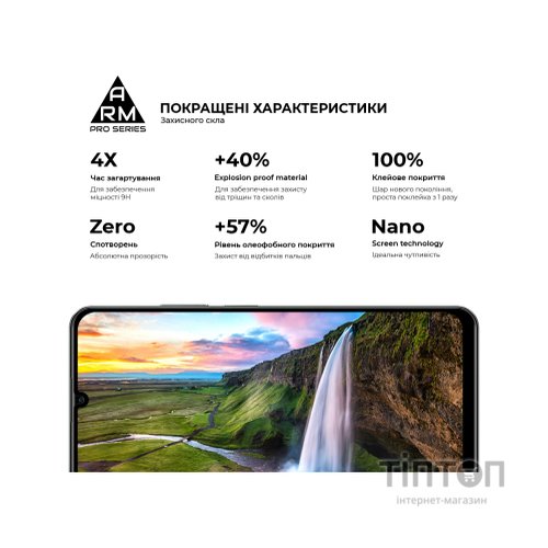 Скло захисне Armorstandart Pro Tecno Pova 6 (LI7) Black (ARM78228)