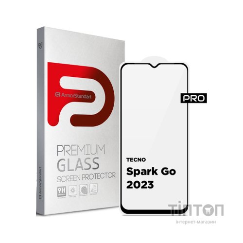 Скло захисне Armorstandart Pro TECNO Spark Go 2023 (BF7) Black (ARM67166)