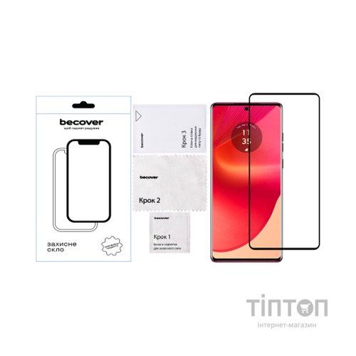 Скло захисне BeCover Motorola Edge 50 Fusion Black (712344)