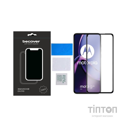Скло захисне BeCover Motorola Moto G84 Black (710108)