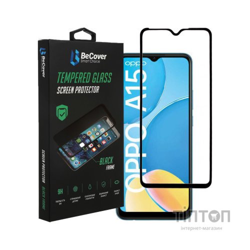 Скло захисне BeCover OPPO A15 / A16 / A54s / A55 5G Black (706088)