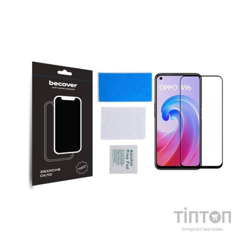 Скло захисне BeCover Oppo A96 Black (709770)