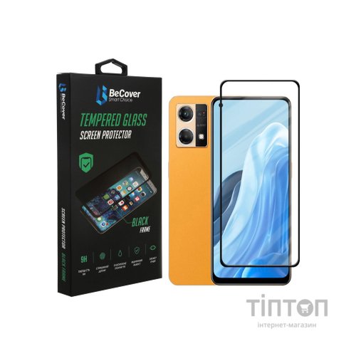 Скло захисне BeCover Oppo Reno7 Black (707605)