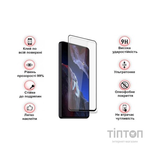 Скло захисне BeCover Poco F5 Pro Black (709744)