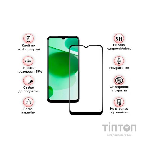 Скло захисне BeCover Realme C35 Black (708155)