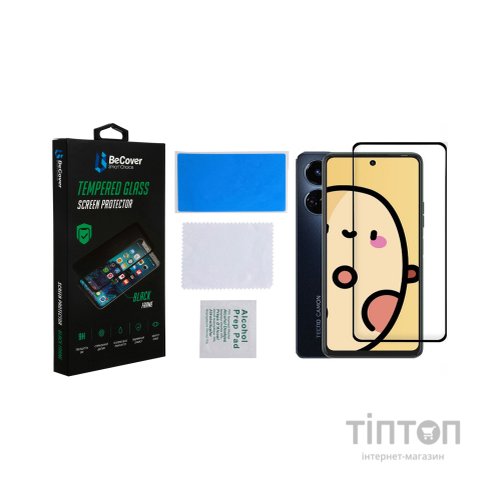 Скло захисне BeCover Tecno Camon 19 Neo (CH6i) Black (708168)