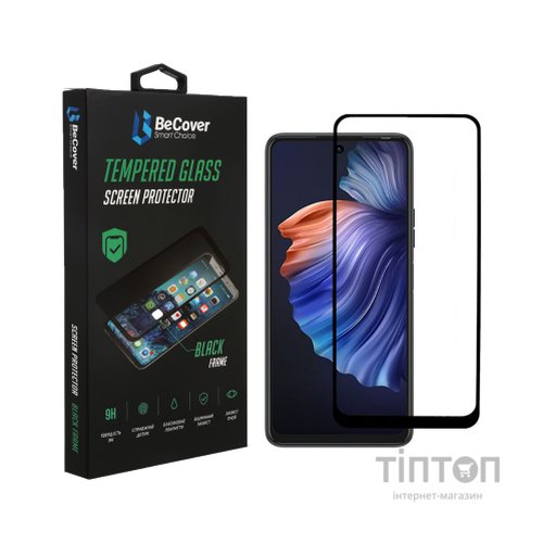 Скло захисне BeCover Tecno POVA 3 (LF7n) Black (708163)