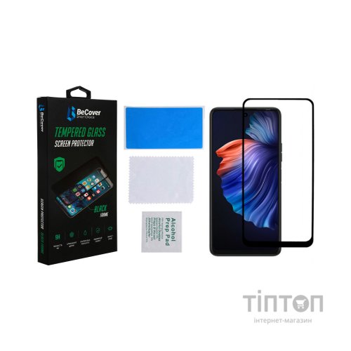 Скло захисне BeCover Tecno POVA 3 (LF7n) Black (708163)