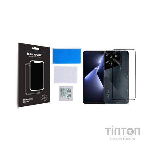 Скло захисне BeCover Tecno POVA 5 (LH7n) Black (710031)