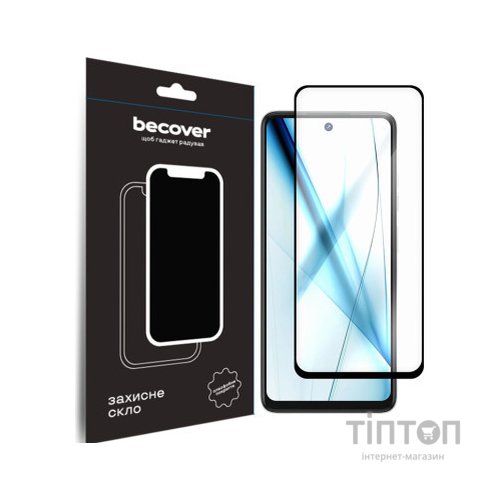 Скло захисне BeCover Tecno Spark 20 Pro (KJ6) Black (710653)