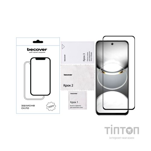 Скло захисне BeCover Tecno Spark 30 (KL6) Black (712500)