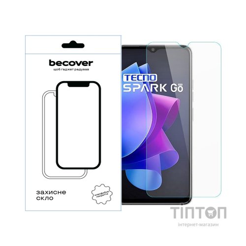 Скло захисне BeCover Tecno Spark Go 2023 (BF7) 3D Crystal Clear Glass (709263)