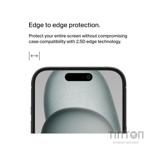 Скло захисне Belkin iPhone 15 Plus/14 Pro Max TemperedGlass (1 Pack) (OVA136ZZ)