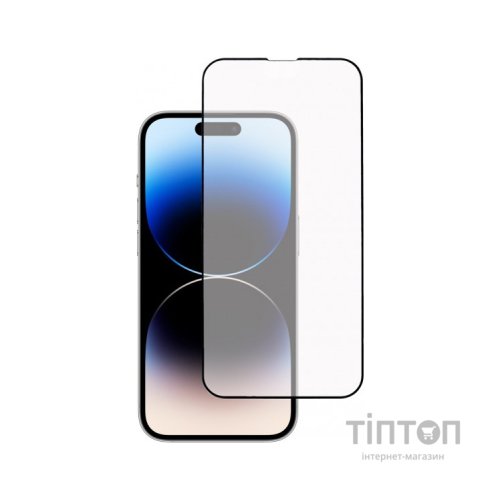 Скло захисне Dengos Full Glue iPhone 14 Pro black frame (TGFG-251)