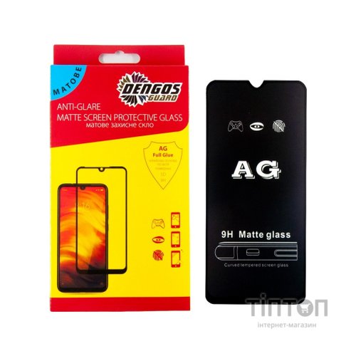 Скло захисне Dengos Full Glue Matte для Samsung Galaxy A03s (black) (TGFG-MATT-39)