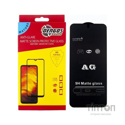 Скло захисне Dengos Full Glue Matte Infinix Hot 12 Play black frame (TGFG-MATT-41)