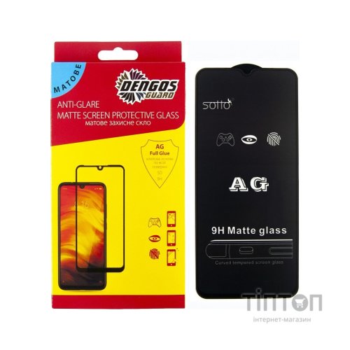 Скло захисне Dengos Full Glue Matte Infinix Smart 6 black frame (TGFG-MATT-42)