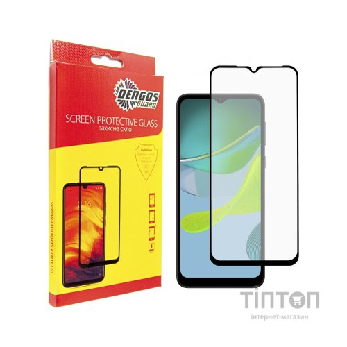 Скло захисне Dengos Full Glue Motorola E13/E20 (black) (TGFG-282)