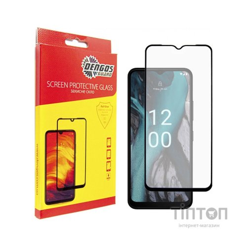 Скло захисне Dengos Full Glue Nokia C22 (black) (TGFG-305)
