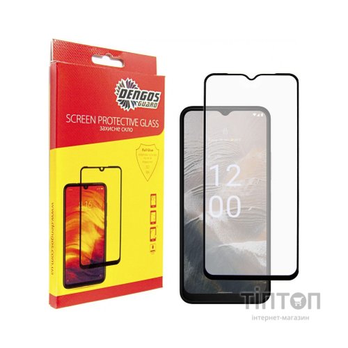 Скло захисне Dengos Full Glue Nokia C32 (black) (TGFG-306)