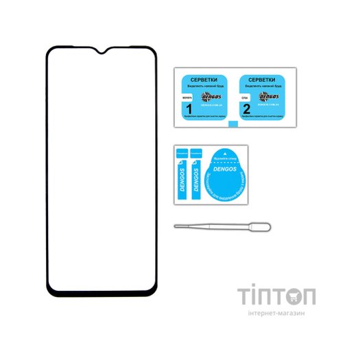 Скло захисне Dengos Full Glue Nokia C32 (black) (TGFG-306)