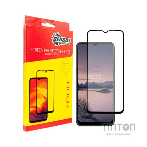 Скло захисне Dengos Full Glue Nokia G21 black frame (TGFG-236)