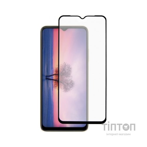Скло захисне Dengos Full Glue Oppo A17 black frame (TGFG-254)