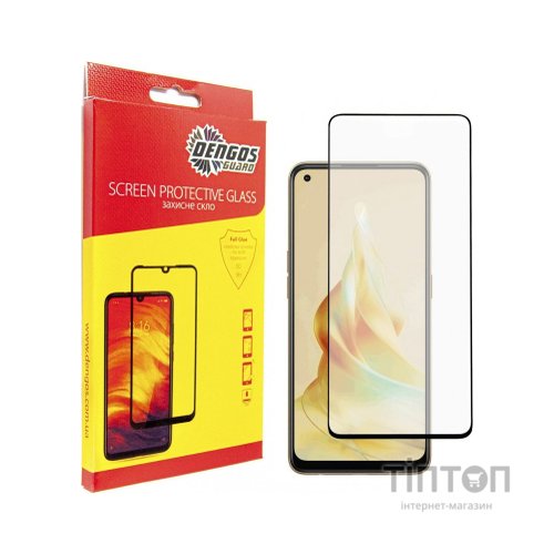 Скло захисне Dengos Full Glue OPPO Reno8 T (black) (TGFG-297)