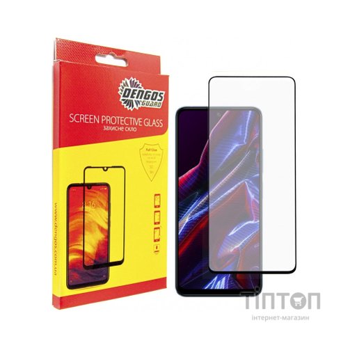 Скло захисне Dengos Full Glue Poco X5 5G (black) (TGFG-302)