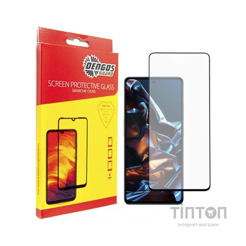 Скло захисне Dengos Full Glue Poco X5 Pro 5G (black) (TGFG-303)