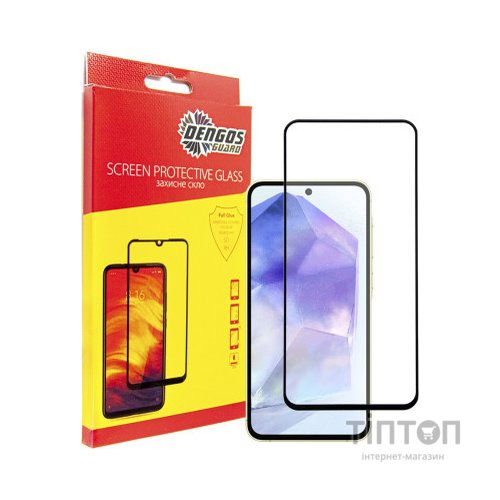Скло захисне Dengos Full Glue Samsung Galaxy A55 5G (black) (TGFG-345)
