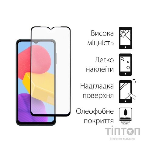 Скло захисне Dengos Full Glue Samsung Galaxy M13 (black) (TGFG-229)
