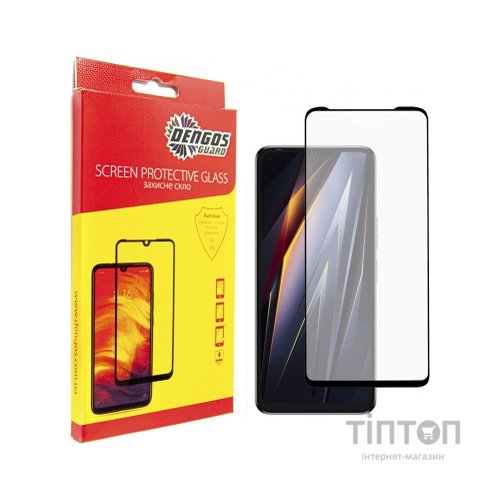 Скло захисне Dengos Full Glue Tecno Pova 4 (LG7n) (black) (TGFG-291)