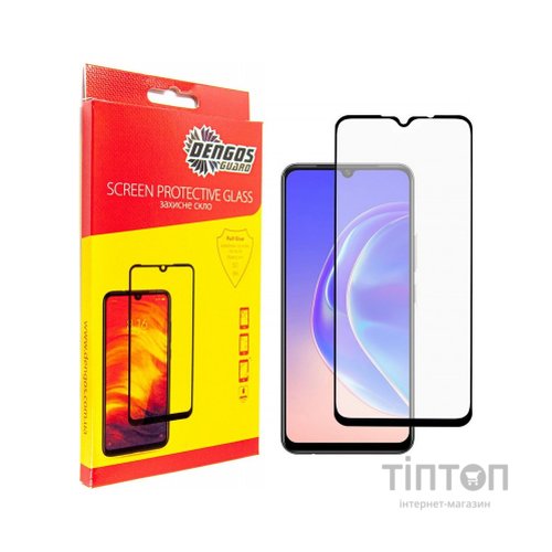 Скло захисне Dengos Full Glue VIVO V21e (black) (TGFG-193)