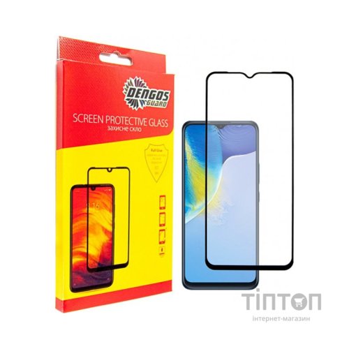 Скло захисне Dengos Full Glue Vivo Y15s (TGFG-208)