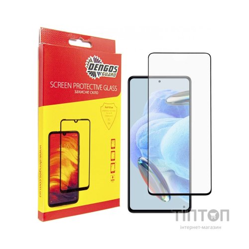 Скло захисне Dengos Full Glue Xiaomi Redmi Note 12 Pro 5G/12 Pro+ 5G (black) (TGFG-294)