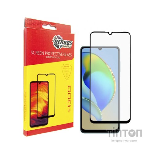 Скло захисне Dengos Full Glue ZTE Blade V40 Vita (black) (TGFG-285)