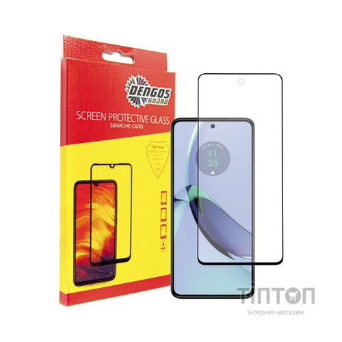 Скло захисне Dengos Motorola G84 (black) (TGFG-327)