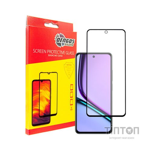 Скло захисне Dengos Realme C67 (black) (TGFG-340)
