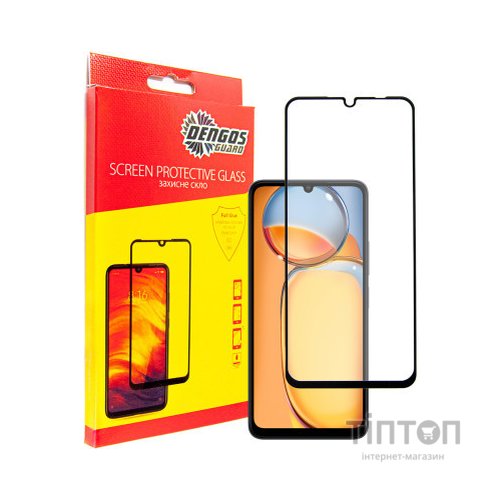 Скло захисне Dengos Xiaomi Redmi 13С (black) (TGFG-337)