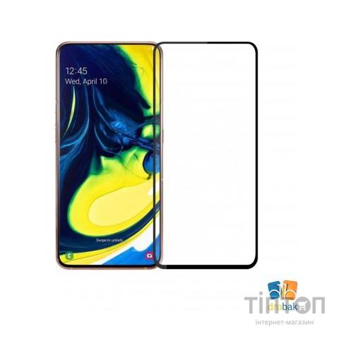 Скло захисне Drobak Full Glue для Samsung Galaxy A80 (Black (441607)