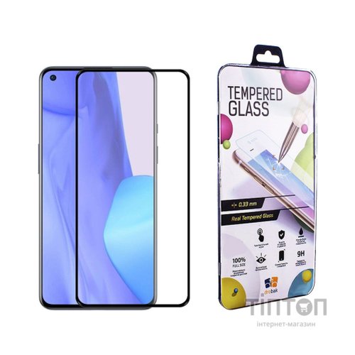 Скло захисне Drobak OnePlus 9R Black Frame A+ (474794)