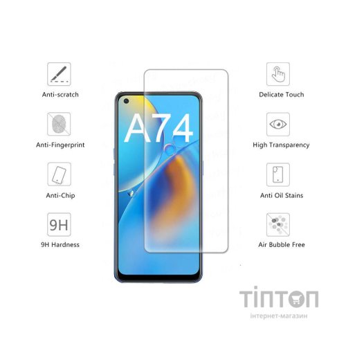 Скло захисне Drobak OPPO A74 (494905)