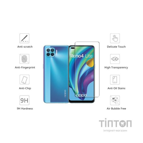 Скло захисне Drobak OPPO Reno4 Lite (464633)