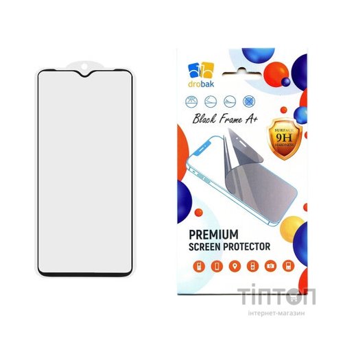 Скло захисне Drobak Poco C40 \ Poco C55 Black Frame A+ (535398)