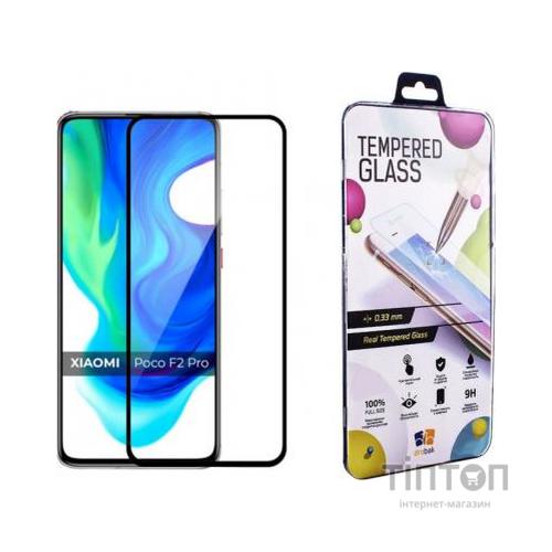 Скло захисне Drobak Poco F2 Pro Full Cover Full Glue (Black) (222222) (222222)